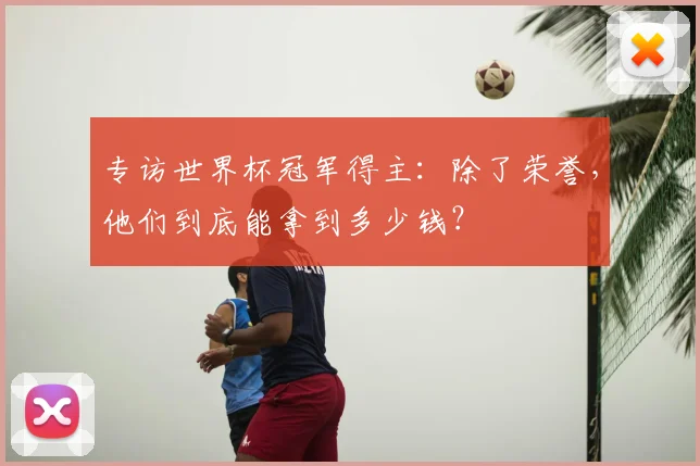 专访世界杯冠军得主：除了荣誉，他们到底能拿到多少钱？